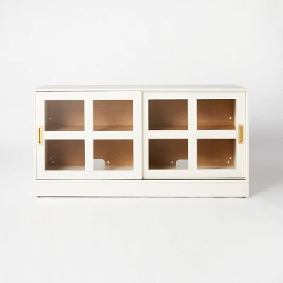 Promontory Sliding Glass TV Stand - Threshold™ Designed With Studio McGee - Image 2