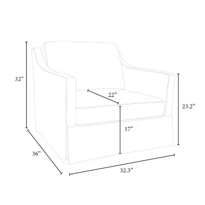 Vivian Park Upholstered Swivel Chair Cream - Threshold™ Designed With Studio McGee - Image 6