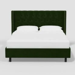Louis Wingback Platform Bed In Luxe Velvet - Threshold™