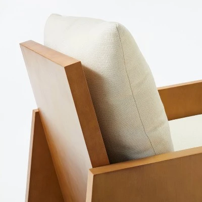 Duchesne Wood Accent Chair With Upholstered Seat And Back Cream - Threshold™ Designed With Studio McGee - Image 4