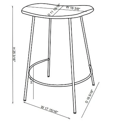 Clarkston Metal Counter Height Barstool With Upholstered Seat - Threshold™ Designed With Studio McGee - Image 6