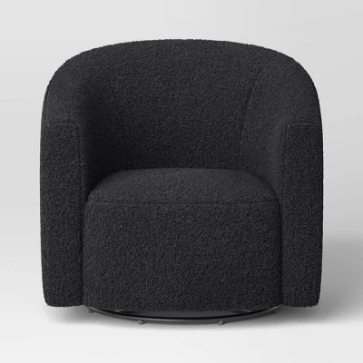 Aveline Large Scale Faux Shearling Swivel Chair - Threshold™ - Image 2