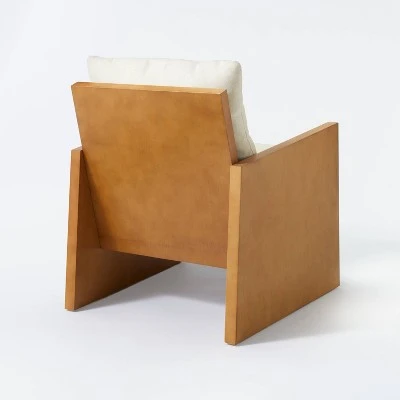 Duchesne Wood Accent Chair With Upholstered Seat And Back Cream - Threshold™ Designed With Studio McGee - Image 3