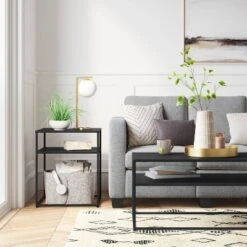 Glasgow Metal End Table Black - Threshold™