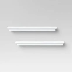 2pc Traditional Wall Shelf Set White - Threshold™
