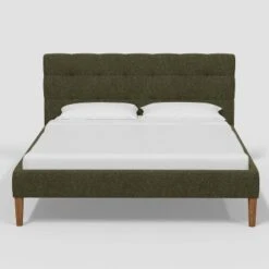 Dessy Pull Tufted Platform Bed In Tweed - Threshold™
