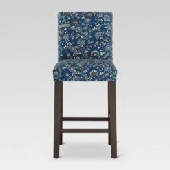 30" Parsons Barstool Bandana Blue Floral - Threshold™