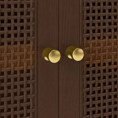 Woven Arched Wood Cabinet - Threshold™ - Image 4