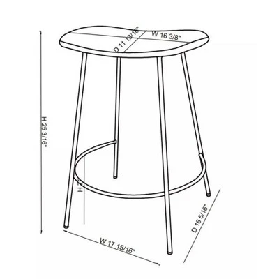 Clarkston Metal Counter Height Barstool With Upholstered Seat - Threshold™ Designed With Studio McGee - Image 7