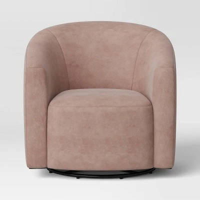 Large Aveline Swivel Chair Blush Velvet - Threshold™ - Image 2