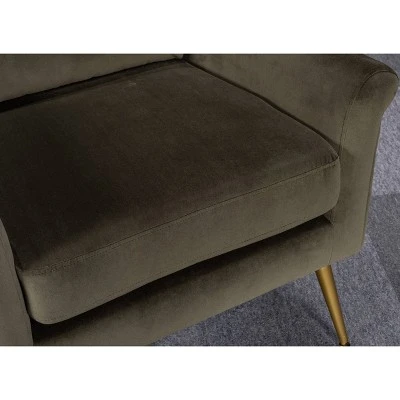 Carmine Luxe Arm Accent Chair With Brass Legs - Threshold™ - Image 7