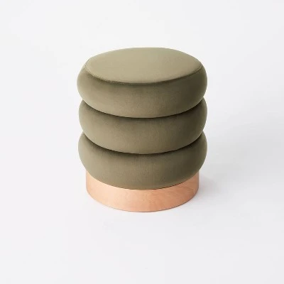 Clarkdale Channel Tufted Ottoman With Wood Base - Threshold™ Designed With Studio McGee - Image 2