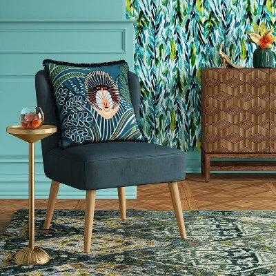 Catalana Round Figural Metal Drink Table Brass - Threshold™