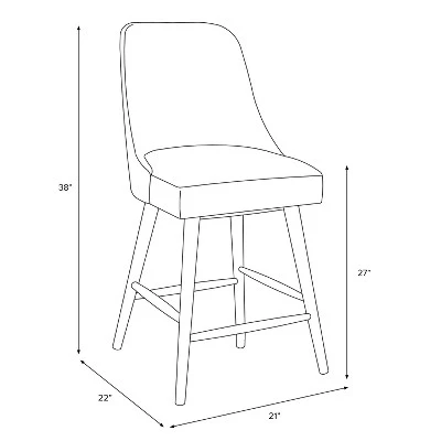 Geller Counter Height Barstool In Textured Linen - Threshold™ - Image 7