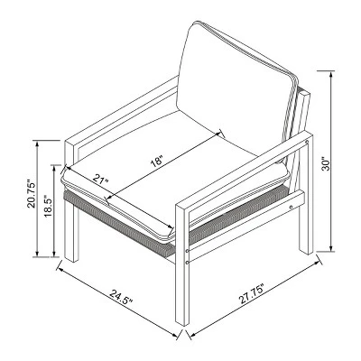 Hallwood Woven Cord Accent Chair Cream - Threshold™ - Image 6