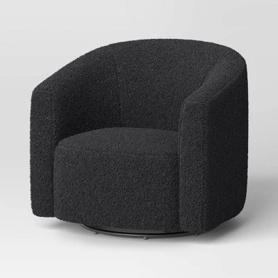 Aveline Large Scale Faux Shearling Swivel Chair - Threshold™ - Image 4