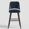 Geller Modern Counter Height Barstool In Shiny Velvet - Threshold™