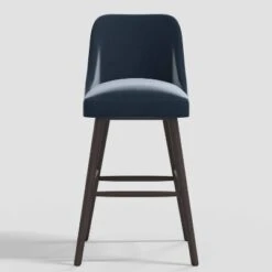 Geller Modern Counter Height Barstool In Shiny Velvet - Threshold™