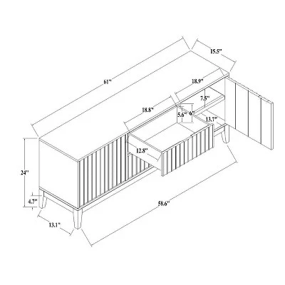 Thousand Oaks Wood Scalloped TV Stand For TVs Up To 60" - Threshold™ Designed With Studio McGee - Image 7