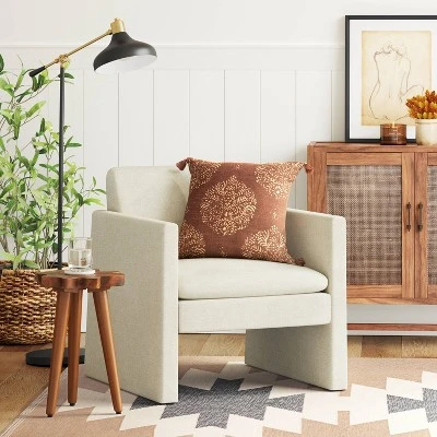 Peletier Fully Upholstered Accent Chair Cream - Threshold™