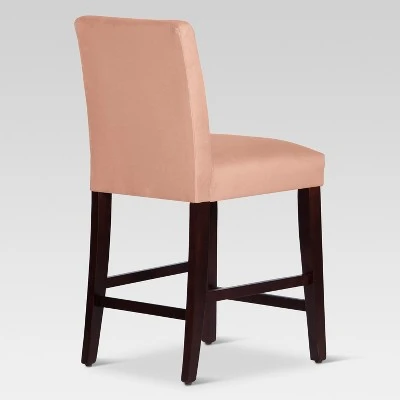 25" Velvet Parsons Counter Height Barstool Wood - Threshold™ - Image 3