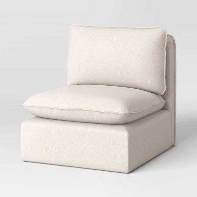 3pc Haven French Seam Modular Sectional Cream - Threshold™ - Image 2