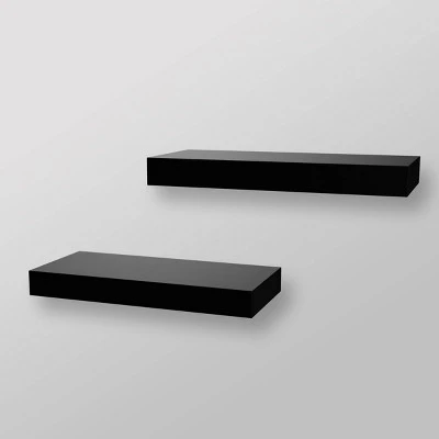 Set Of 2 16" Wood Ledge Wall Shelf - Threshold™