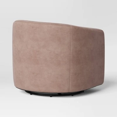 Large Aveline Swivel Chair Blush Velvet - Threshold™ - Image 3