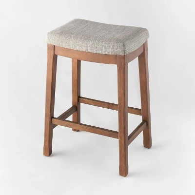 Candor Wood And Upholstered Saddle Counter Height Barstool - Threshold™ - Image 3