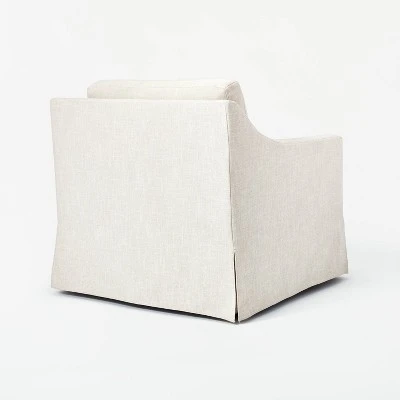 Vivian Park Upholstered Swivel Chair Cream - Threshold™ Designed With Studio McGee - Image 3