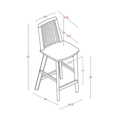 Linden Modified Windsor Wood Counter Height Barstool - Threshold™ Designed With Studio McGee - Image 5