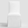 Samy Skirted Slipcover Dining Chair Twill White - Threshold™