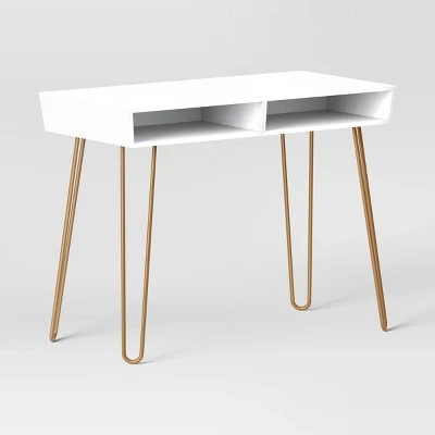 Hairpin Writing Desk With Storage - Threshold™ - Image 7