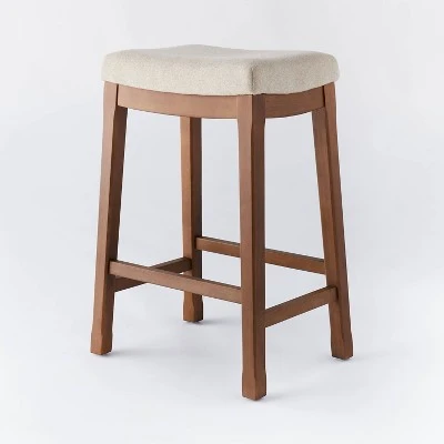 Candor Wood And Upholstered Saddle Counter Height Barstool - Threshold™ - Image 8