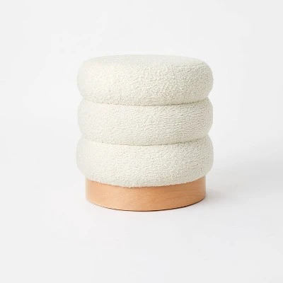 Clarkdale Channel Tufted Ottoman With Wood Base - Threshold™ Designed With Studio McGee - Image 7