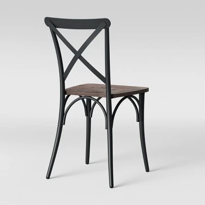 Set Of 2 Malden French Bistro Dining Chair Matte Black - Threshold™ - Image 4