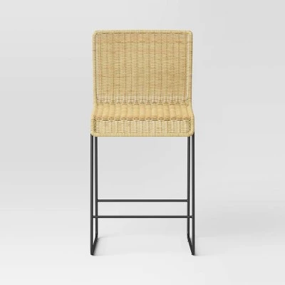 Chapin Modern Woven Counter Height Barstool With Metal Legs - Threshold™ - Image 2