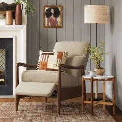 Dusk Mid-Century Wooden Arm Recliner - Threshold™