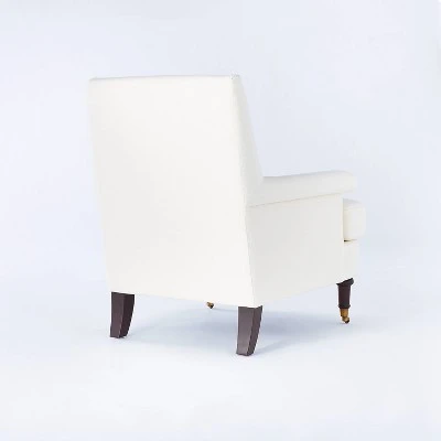 Mercer Rolled Upholstered Arm Chair With Casters Cream - Threshold™ Designed With Studio McGee - Image 3