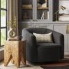 Aveline Large Scale Faux Shearling Swivel Chair - Threshold™
