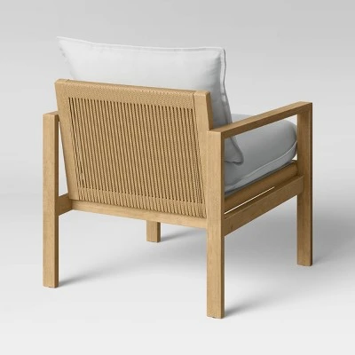 Hallwood Woven Cord Accent Chair Cream - Threshold™ - Image 3