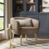 Barrel Open Back Accent Chair Velvet Camel - Threshold™