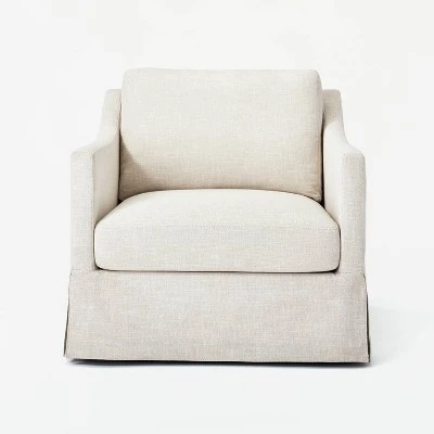 Vivian Park Upholstered Swivel Chair Cream - Threshold™ Designed With Studio McGee - Image 2
