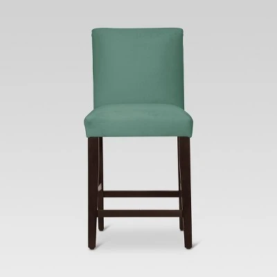 25" Velvet Parsons Counter Height Barstool Wood - Threshold™ - Image 7