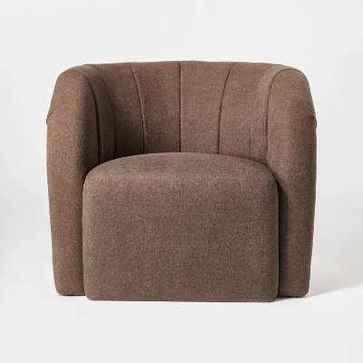 Channeled Curved Back Accent Chair Velvet - Threshold™ Designed With Studio McGee - Image 2