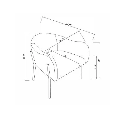 Gladden Rounded Back Anywhere Chair Dark Green - Threshold™ - Image 7