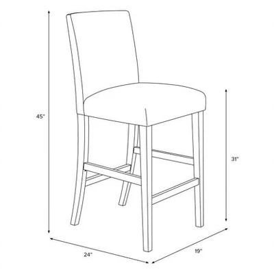 30" Velvet Parsons Barstool Wood - Threshold™ - Image 5