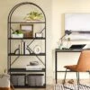 72" Glasgow Metal Arch Bookshelf Black - Threshold™