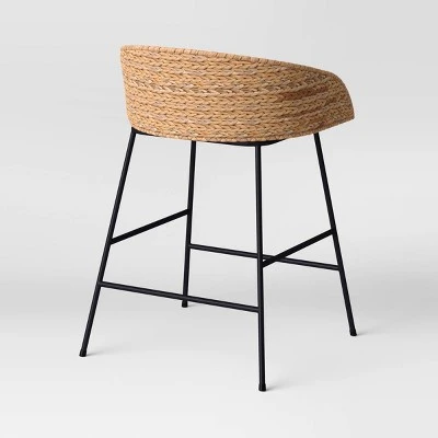Landis Woven Backed Counter Height Barstool With Cushion - Threshold™ - Image 3