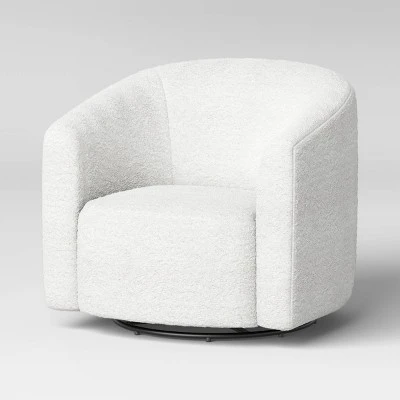 Aveline Large Scale Faux Shearling Swivel Chair - Threshold™ - Image 5